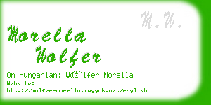 morella wolfer business card